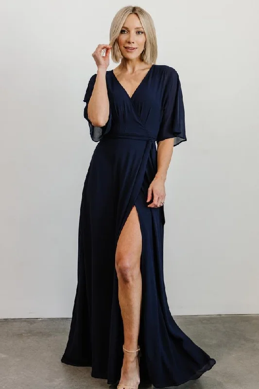 Lilly Wrap Maxi Dress | Navy