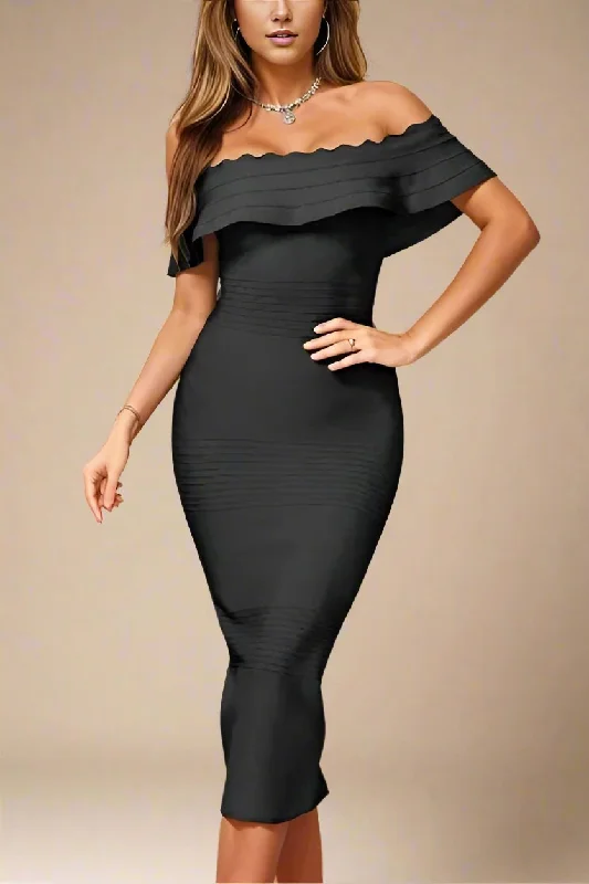 Billie Bandage Midi Dress - Classic Black