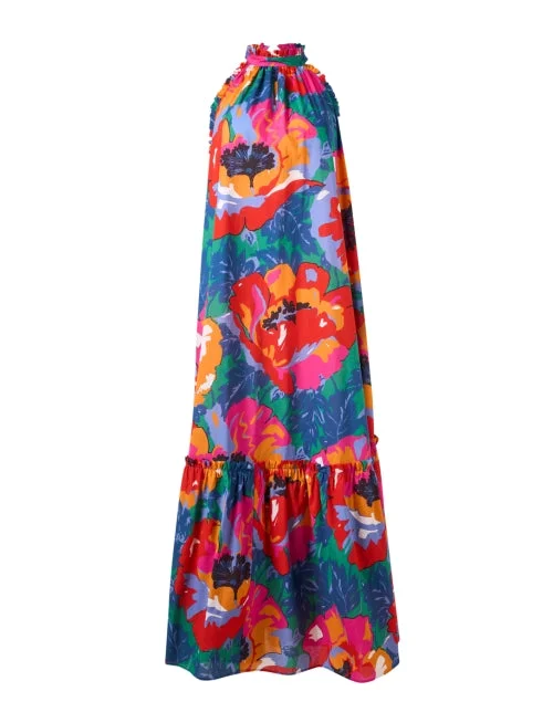 Melinda Multi Print Halter Dress