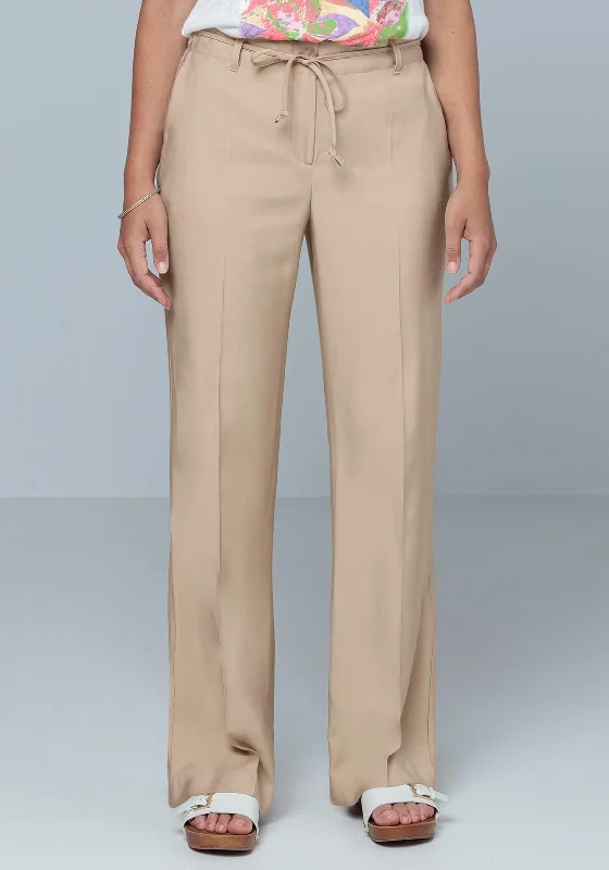 Bianca Parigi Straight Leg Trousers, Beige