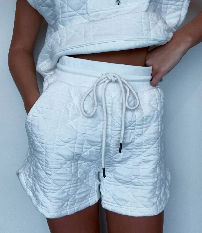 Coastal Textured Short In White