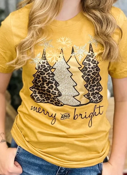 Mustard Merry & Bright Tee