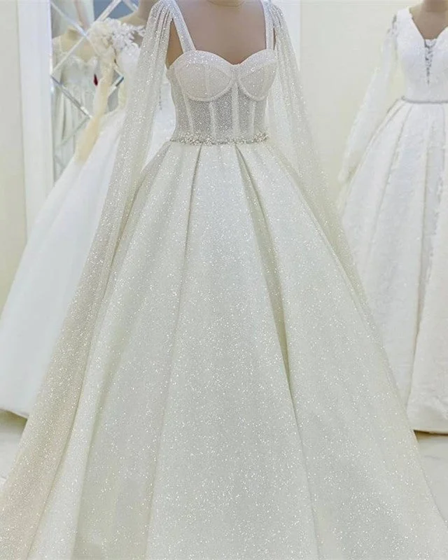 Sparkly Wedding Dresses With Cape