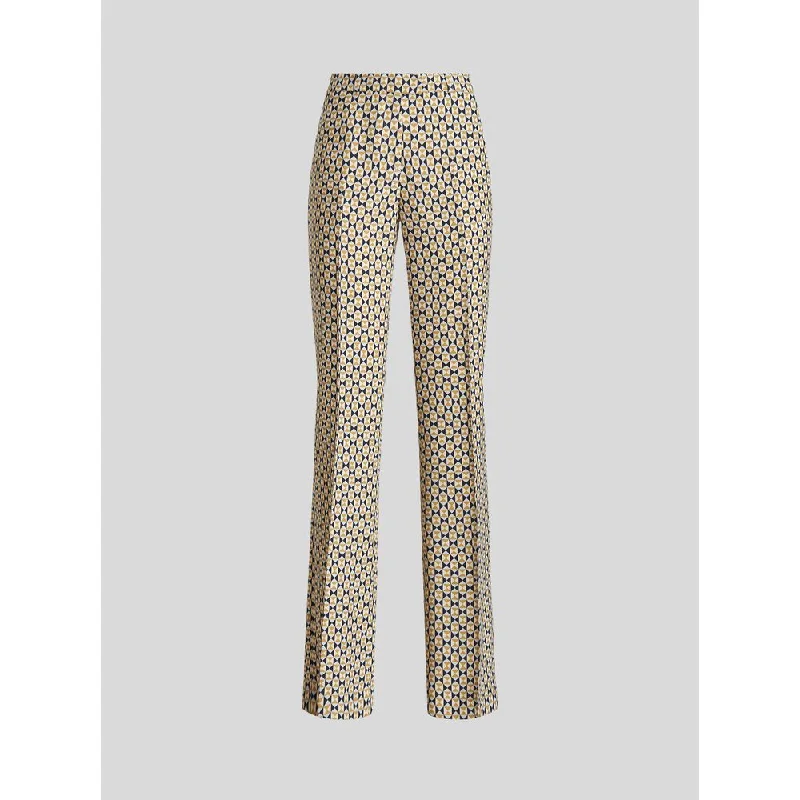 Tailored Trousers With Geometric Patterns