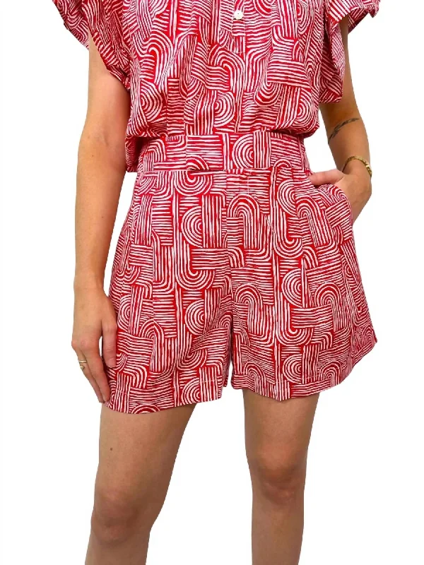 Willa Short In Red Swirl