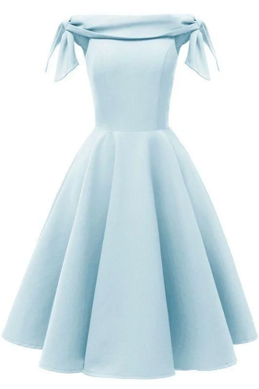 Simple Short Homecoming Dresses Blue Graduation Dresses    cg23525