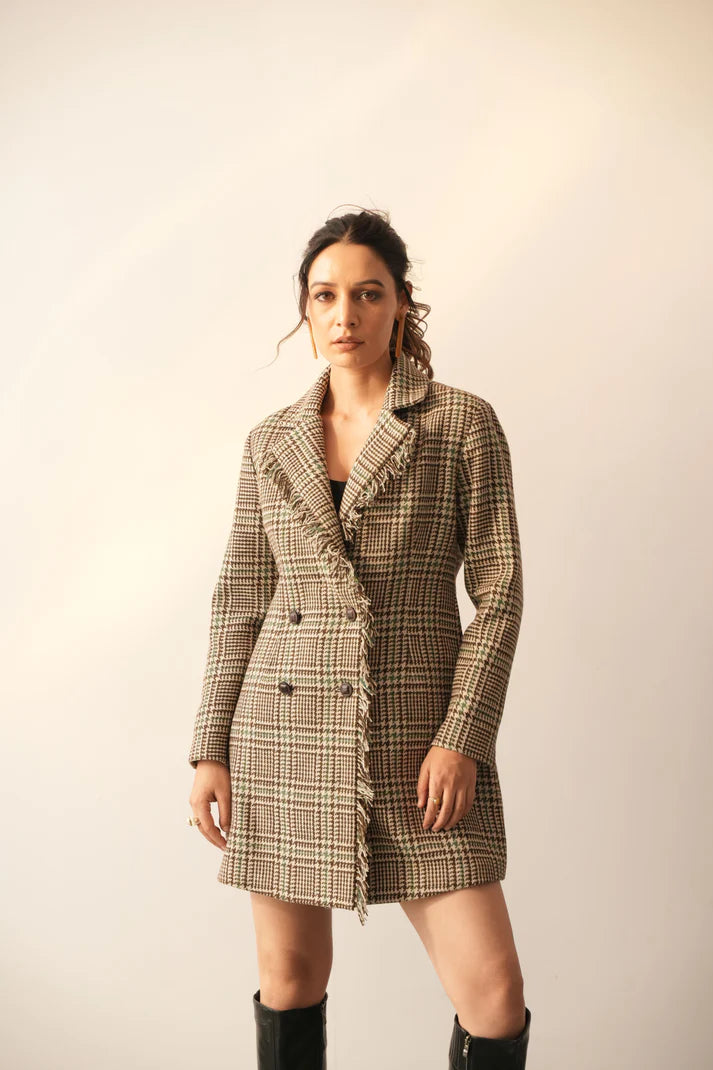 Ladies Classic Work Brown Jacket Dress