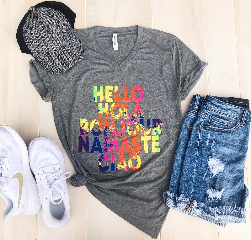 HELLO, VACAY! VNECK TEE