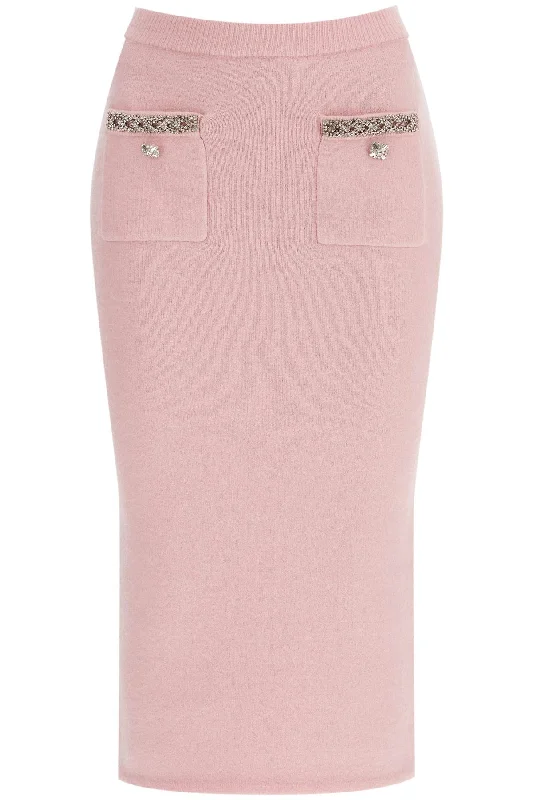 knitted midi skirt in seven AW24 079MSK P PINK