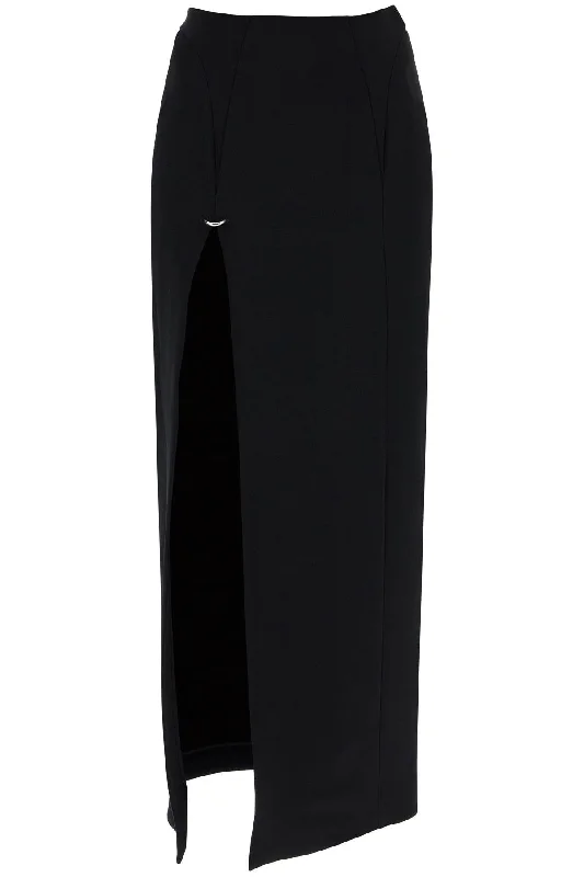 long skirt with piercing detail 24F1JU0533470 BLACK