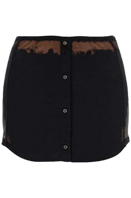 mini skirt o-mal A17071 0SHAY DEEP/BLACK