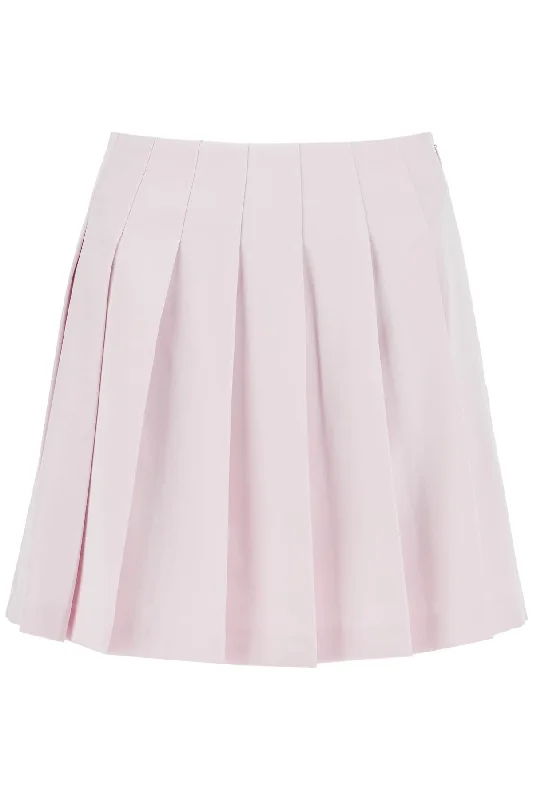 pleated satin mini skirt AW24 060SK P PINK