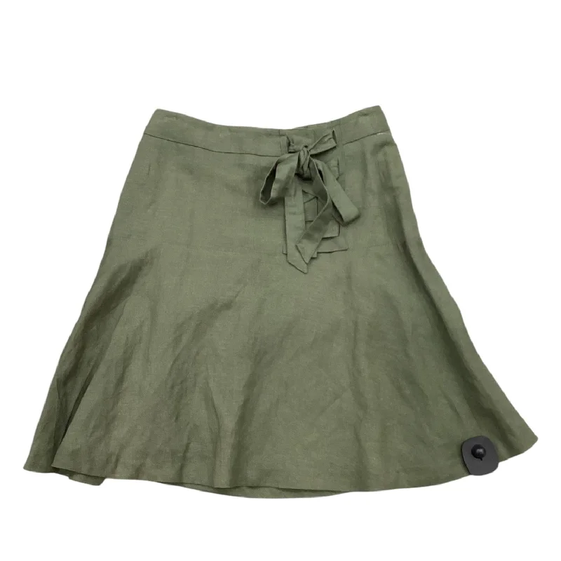 Skirt Midi By Ann Taylor In Green, Size: Xxs