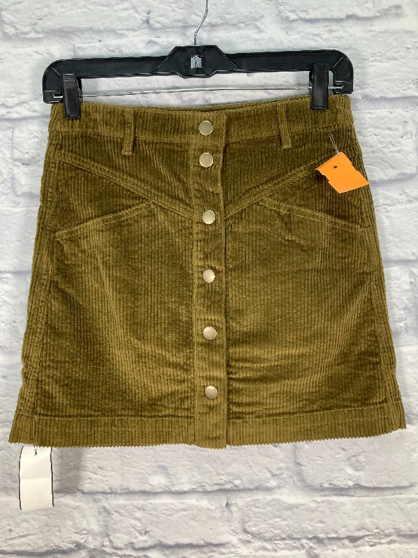 Skirt Mini & Short By Madewell In Green, Size: Xxs