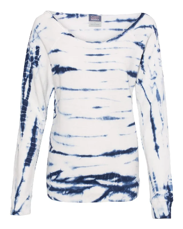 Women's French Terry Off-the-Shoulder Tie-Dyed Sweatshirt