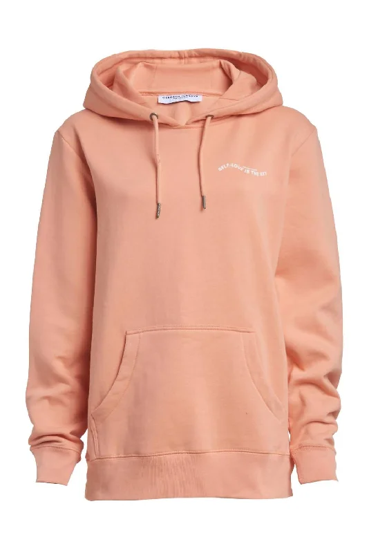 Women's Organic Cotton Hoodie In Salmon