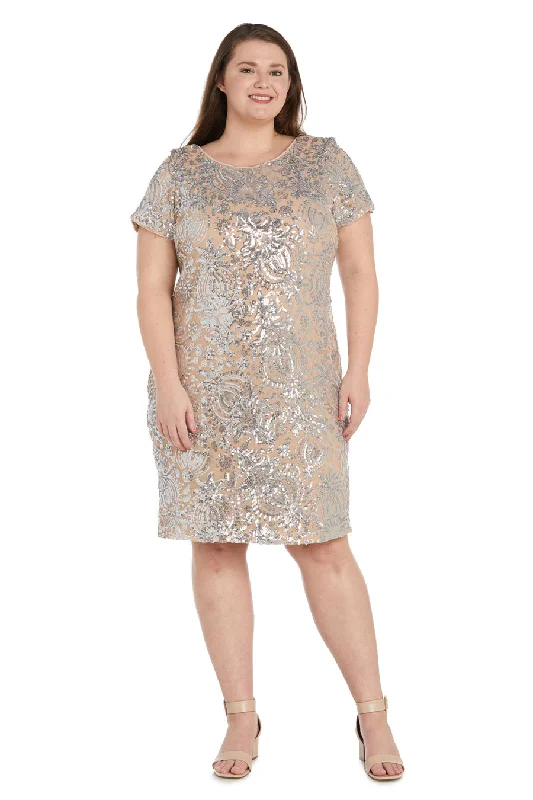 R&M Richards 9161W Plus Size Sequin Cocktail Dress