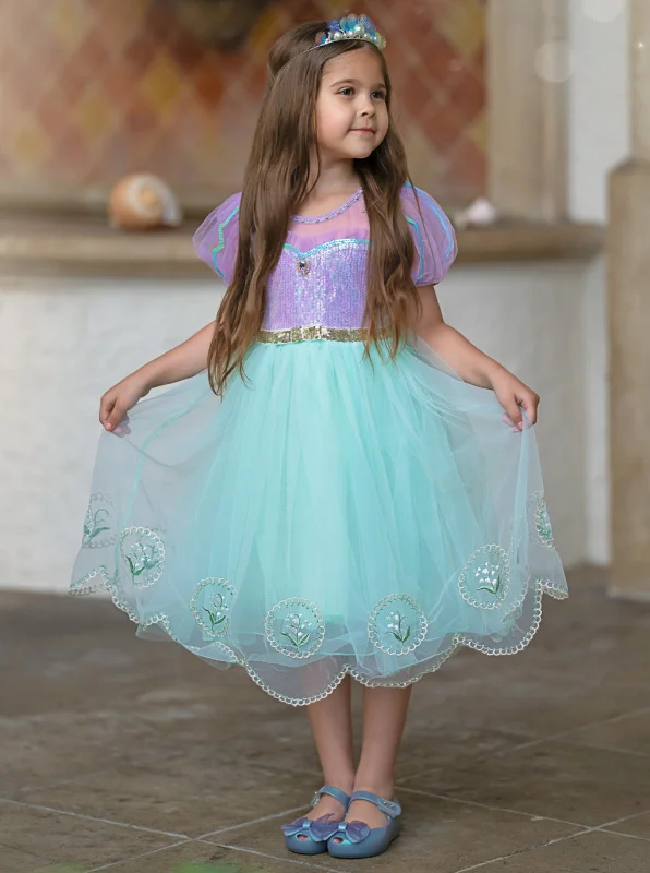 Dress-Up Princess Scallop Hem Tulle Dress