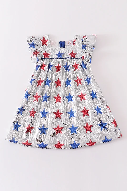 Patriotic star sequins dress