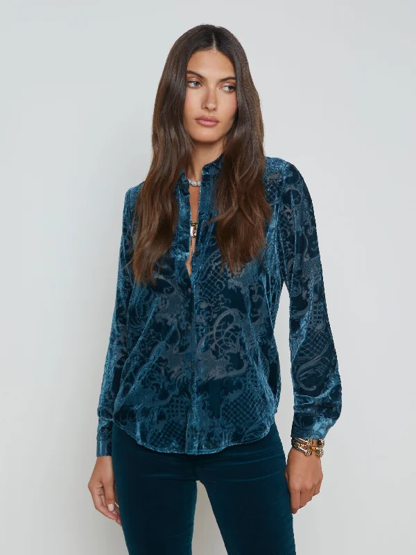 Laurent Velvet Blouse