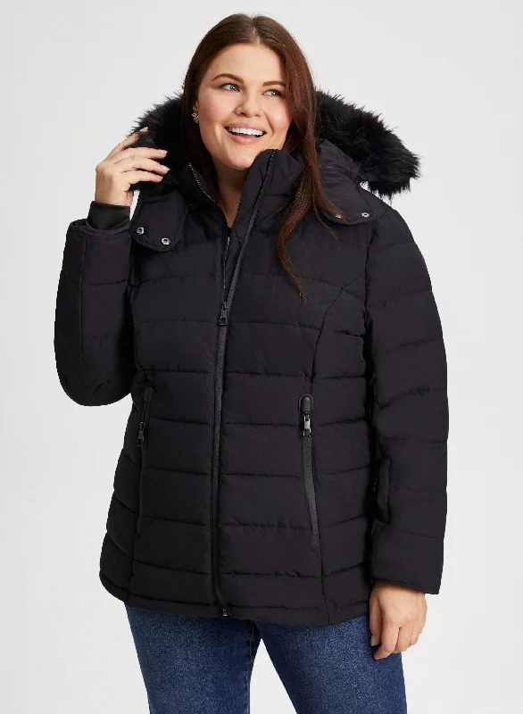 Stretch Vegan Down Coat