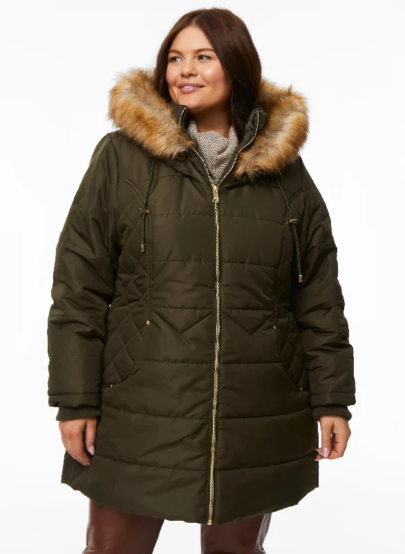 Vegan Down Quilted Coat