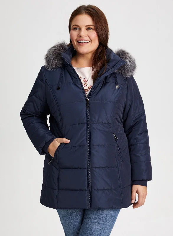 Vegan Down Quilted Coat