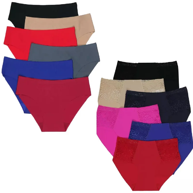 6-Pack: Silky Smooth No Panty Line Assorted Underwear