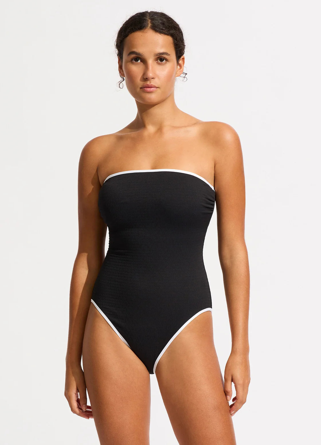 Beach Bound DD Bandeau One Piece Black