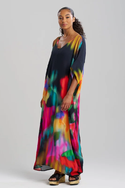 Floral Mirage Printed Rayon Caftan