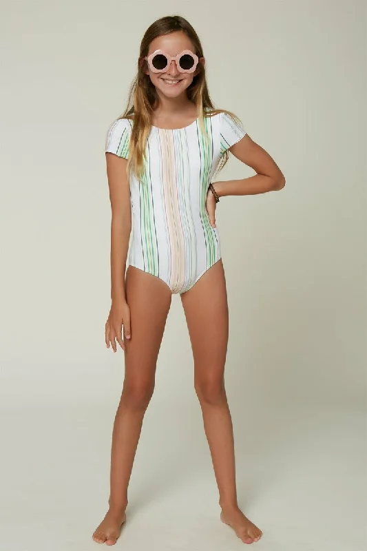 O'Neill Beach Stripe Cap Sleeve One Piece