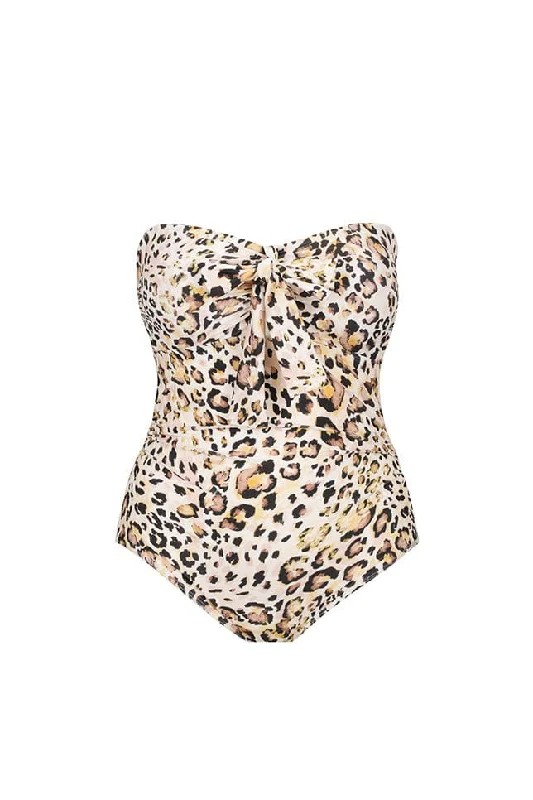 Snow Leopard New Bandeau One Piece